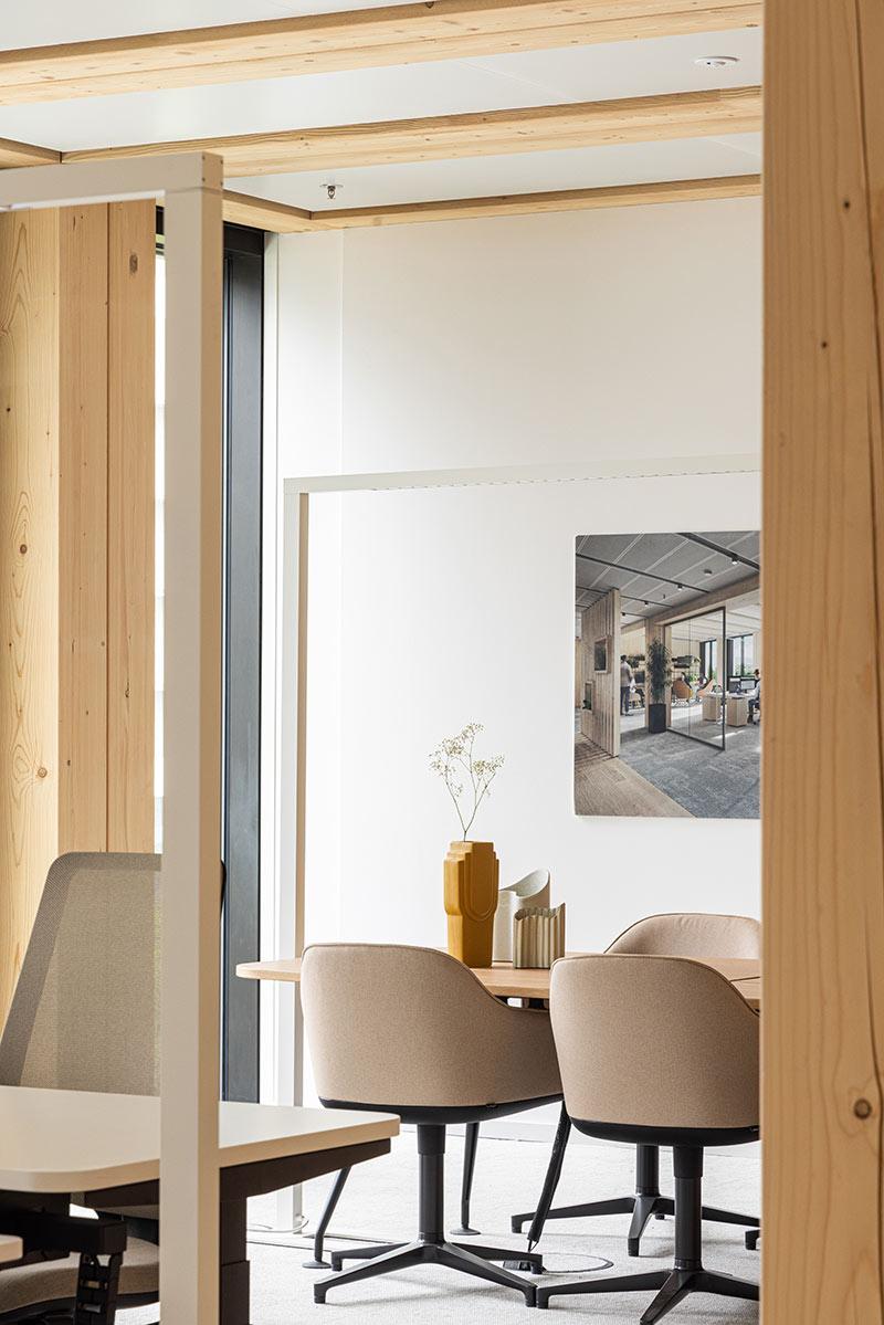 Timber Pioneer, Bürogebäude, Frankfurt, Europaviertel, Holz-Hybrid-Bau, Interior Design