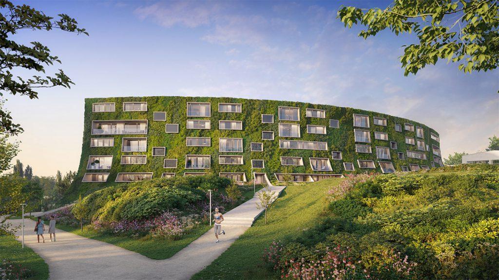 Wohnen, neu gedacht: Architekt Koniecznys Design soll Schönheit, Umweltschutz und naturnahe Lebensqualität auf einen Nenner bringen. (Bild: Littlemoon Studio)