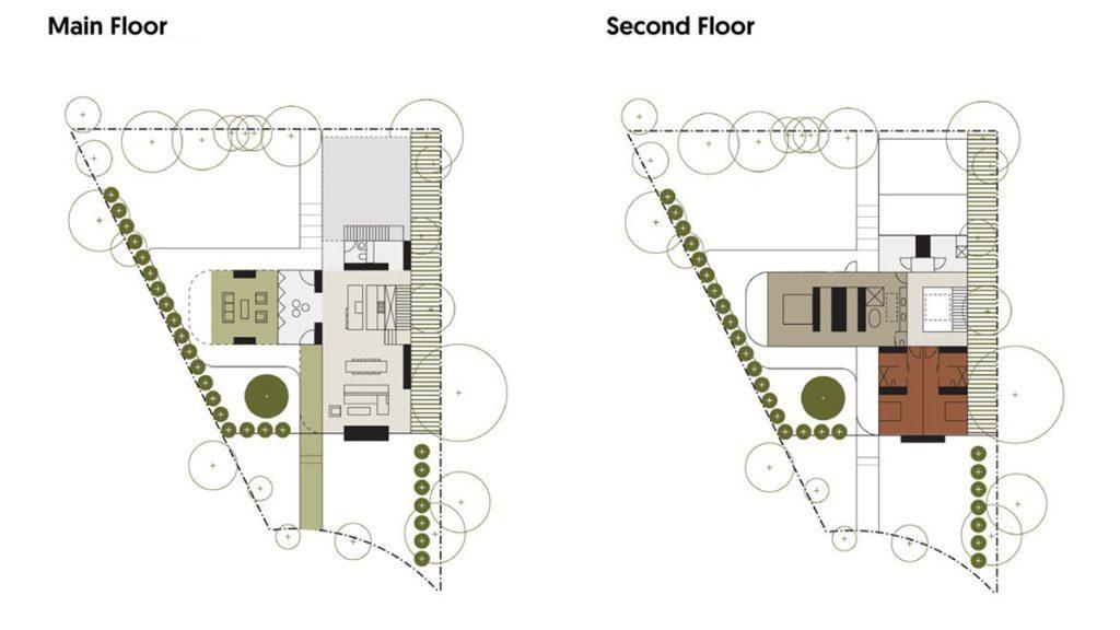 Plan Elbow House, Calgary, Studio North