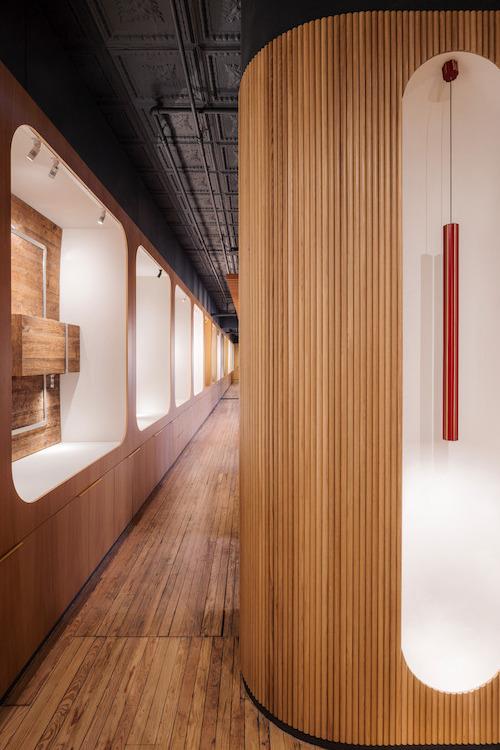 Juniper Workspace; MQ Architecture, New York City; Holzböden; Zinndedcke