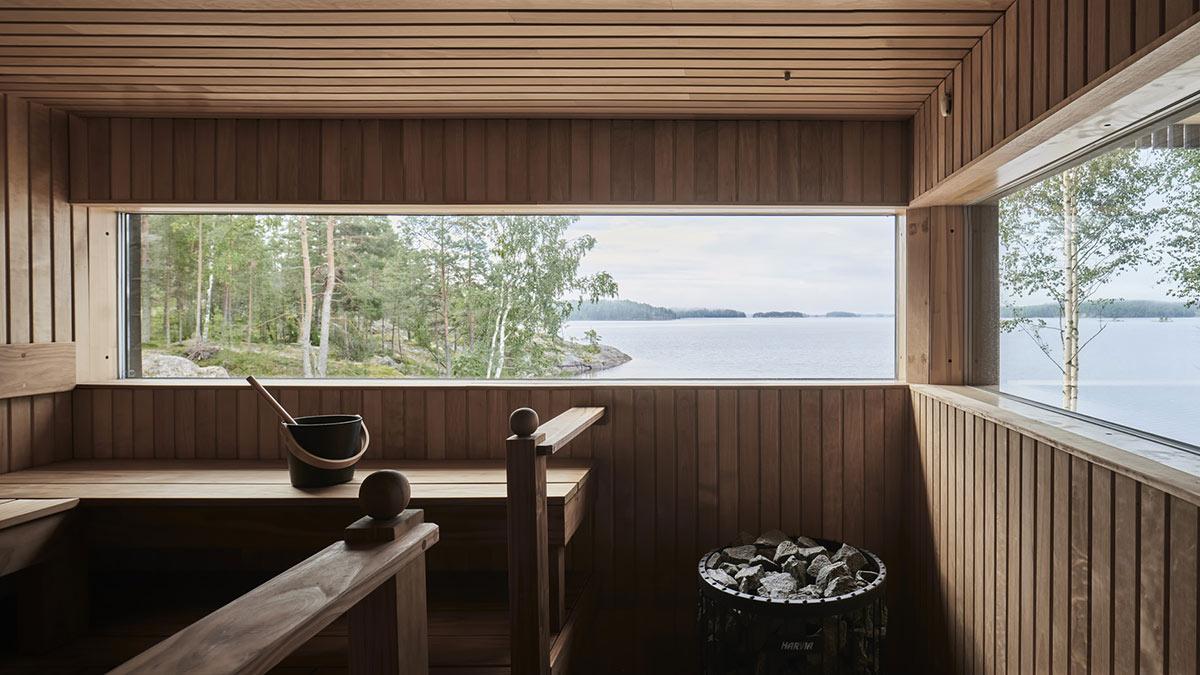 Pistohiekka Resort, Studio Puisto, Holzbau, Finnland, Seenplatte, Sauna, Restaurant