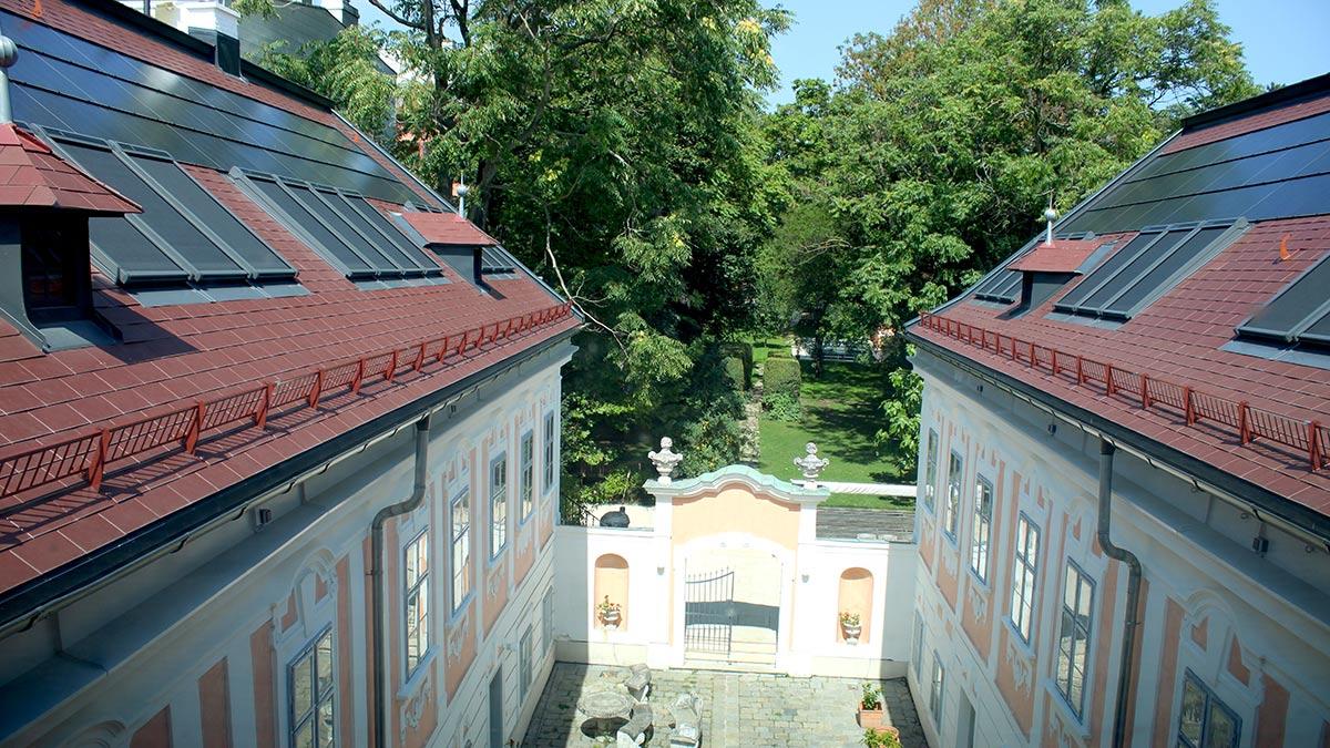 Töpfelhaus, Wien, Hietzing, Denkmalschutz, energieautark, erneuerbare Energie, Sanierung, Bestand
