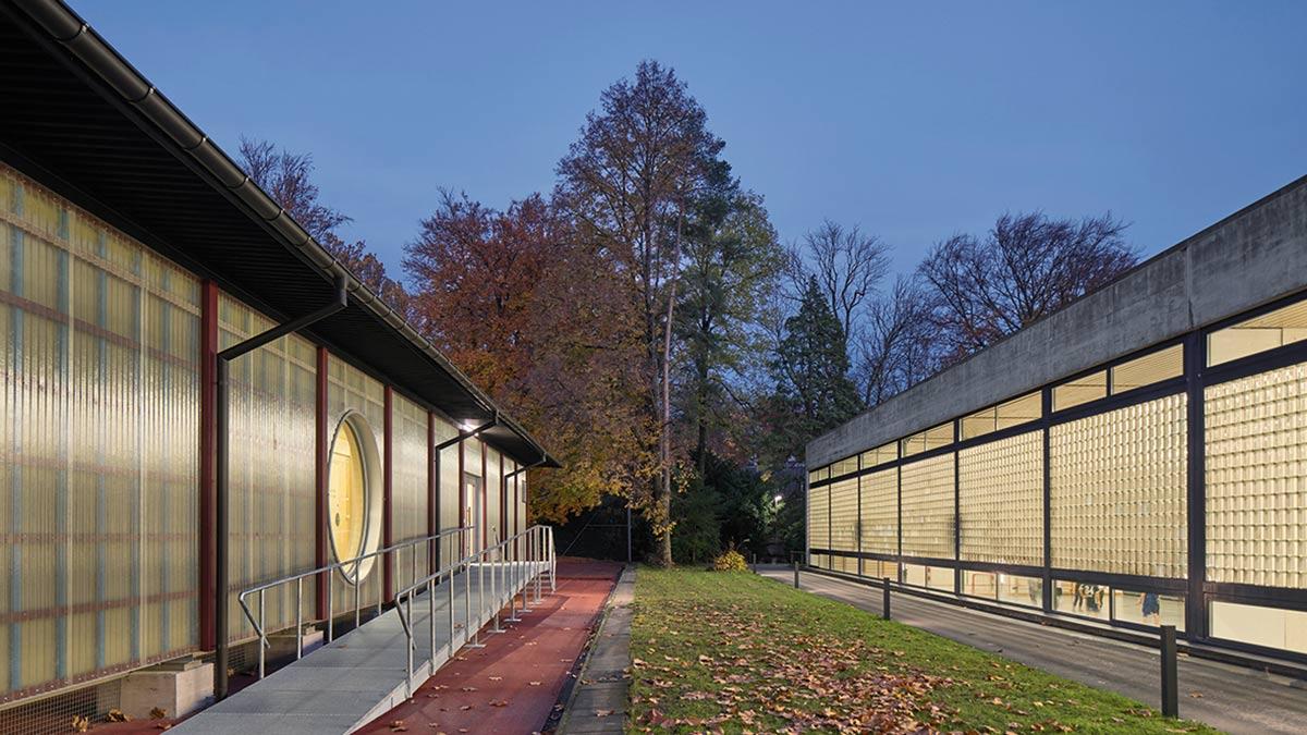 Temporäre Sporthalle Enge, Schweiz, Pool Architekten, Blumer Lehmann, Kanton Zürich, Holzbau
