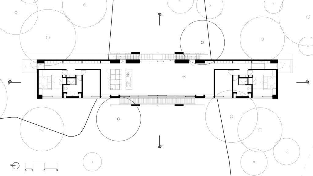 Plan Bridge House, Llama Urban Design