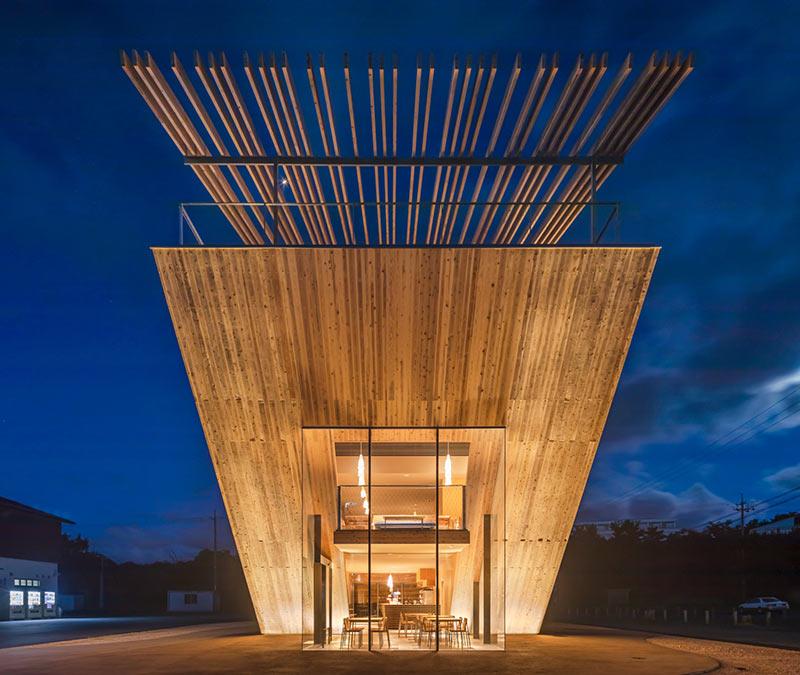 Tottori Takahama Café, Kengo Kuma & Associates, Japan, Holzbau
