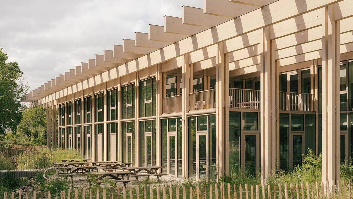 Le Pavillon Jardins, Atelier du Pont, Parc de la Villette, Holzbau, Büro