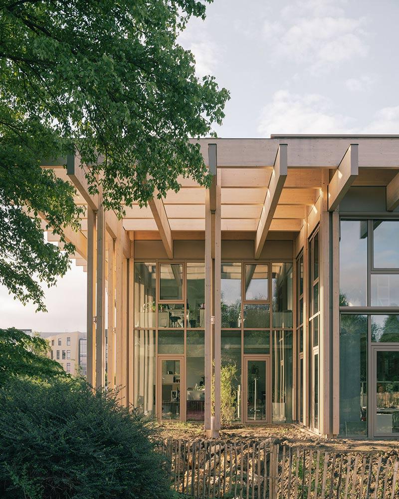 Le Pavillon Jardins, Atelier du Pont, Parc de la Villette, Holzbau, Büro