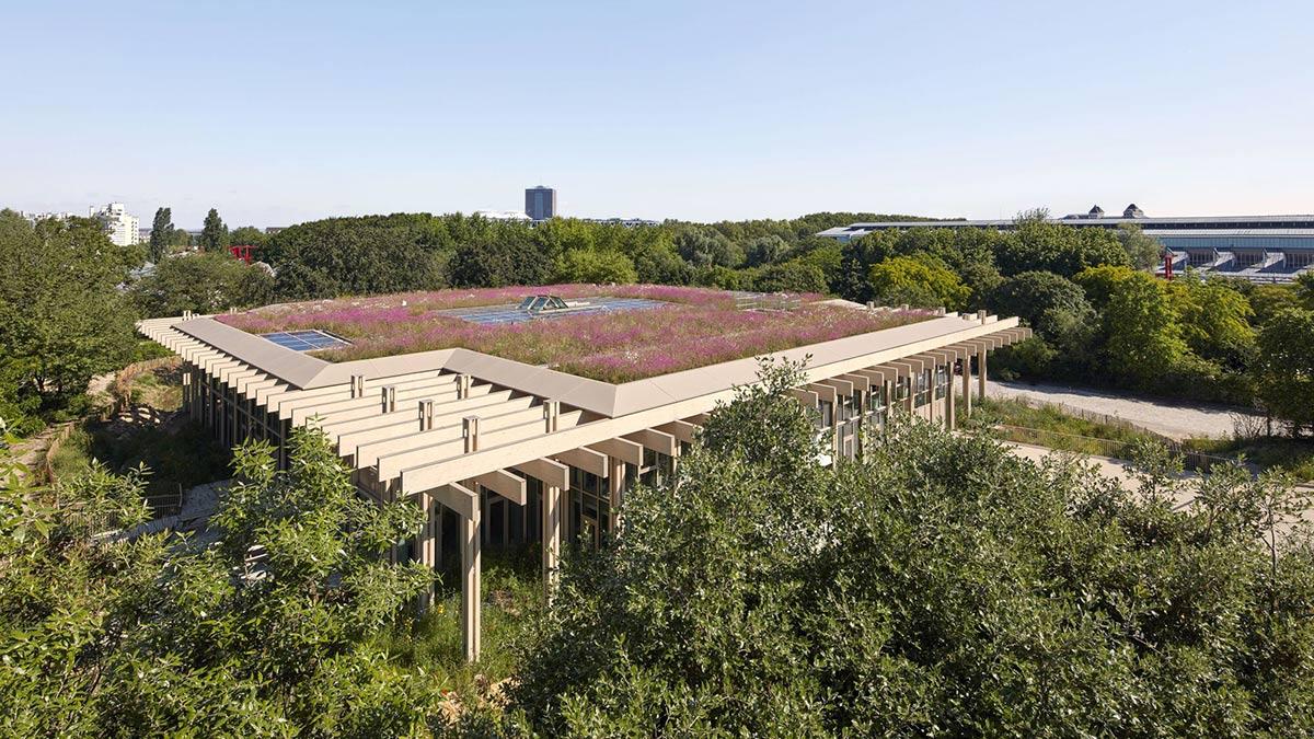 Le Pavillon Jardins, Atelier du Pont, Parc de la Villette, Holzbau, Büro