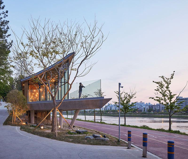 Pavilion of Floating Lights, JK-AR, Holzbau, Pavillon, Jinju, Südkorea