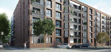 Milestone for “The Brick” in Hamburg-Ottensen: urban residential project with 101 units celebrates topping-out ceremony